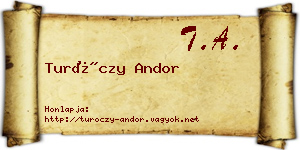 Turóczy Andor névjegykártya